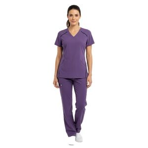Greys Anatomy Purple Scrub Top size Small